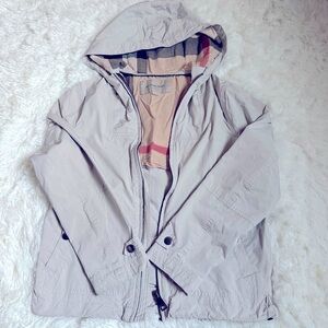 Burberry Tan Lightweight Shirt Jacket with Hood
